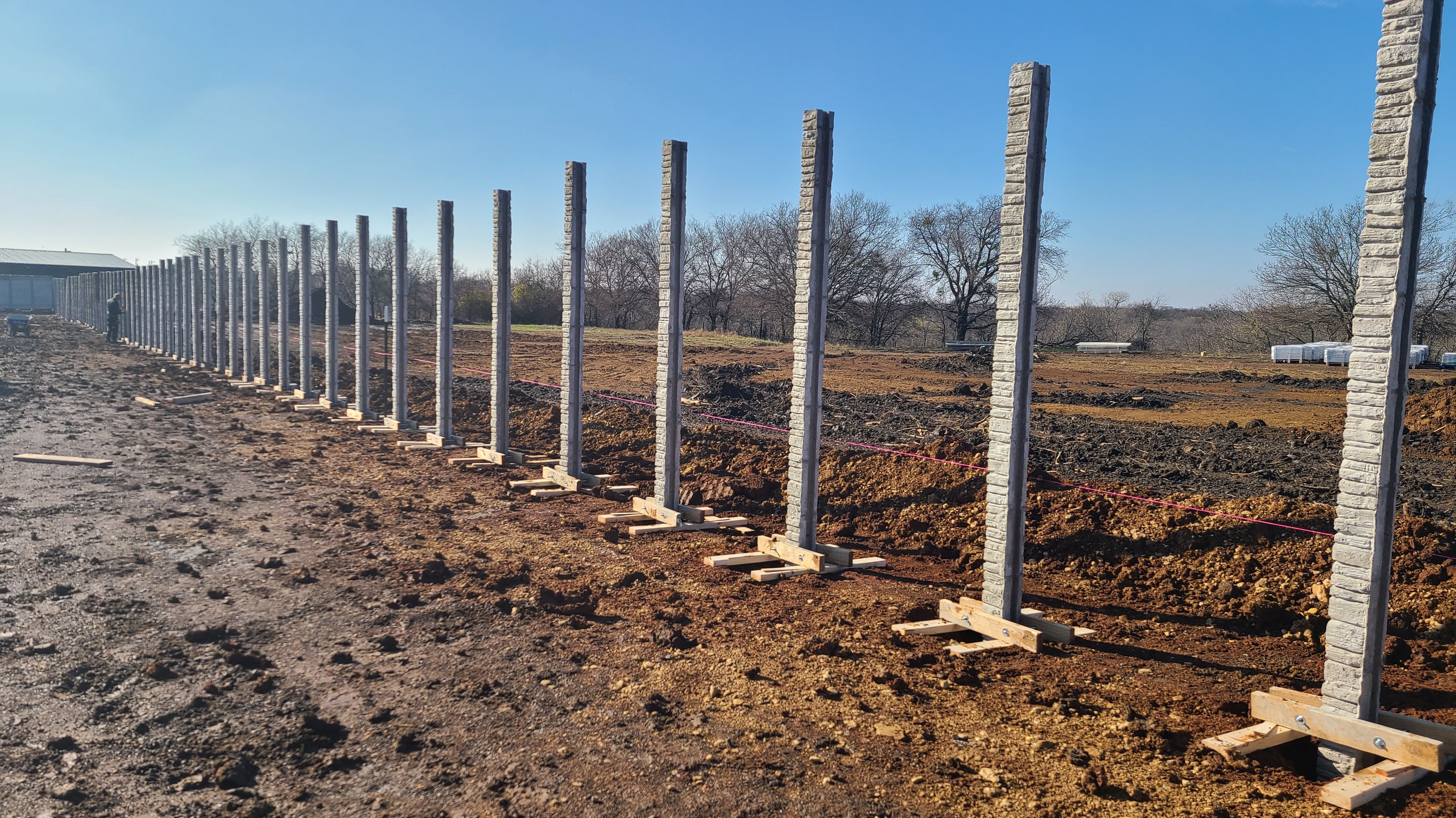 Concrete Fence installation Northlake Texas