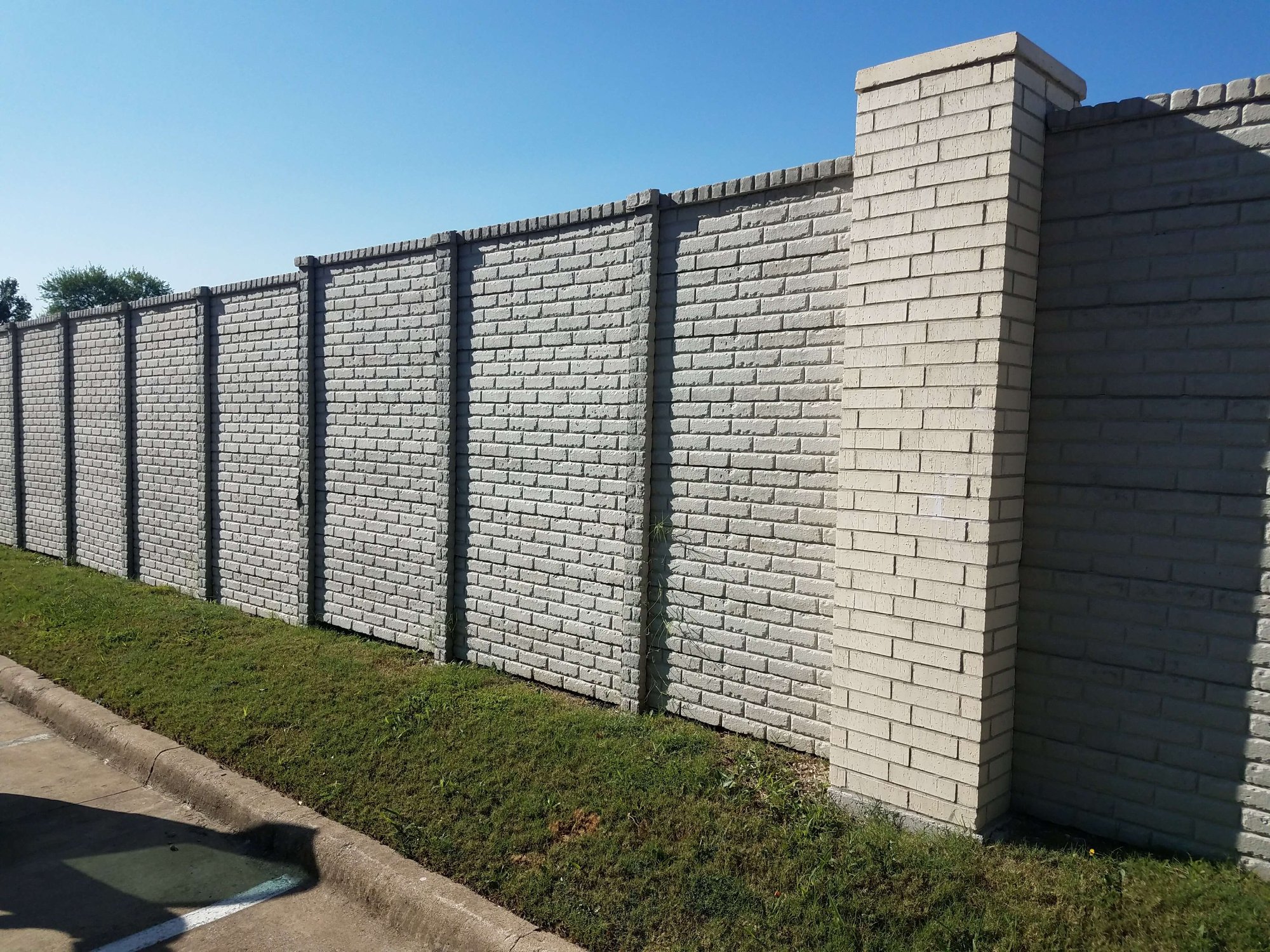 precast concrete fence brick pattern mckinney