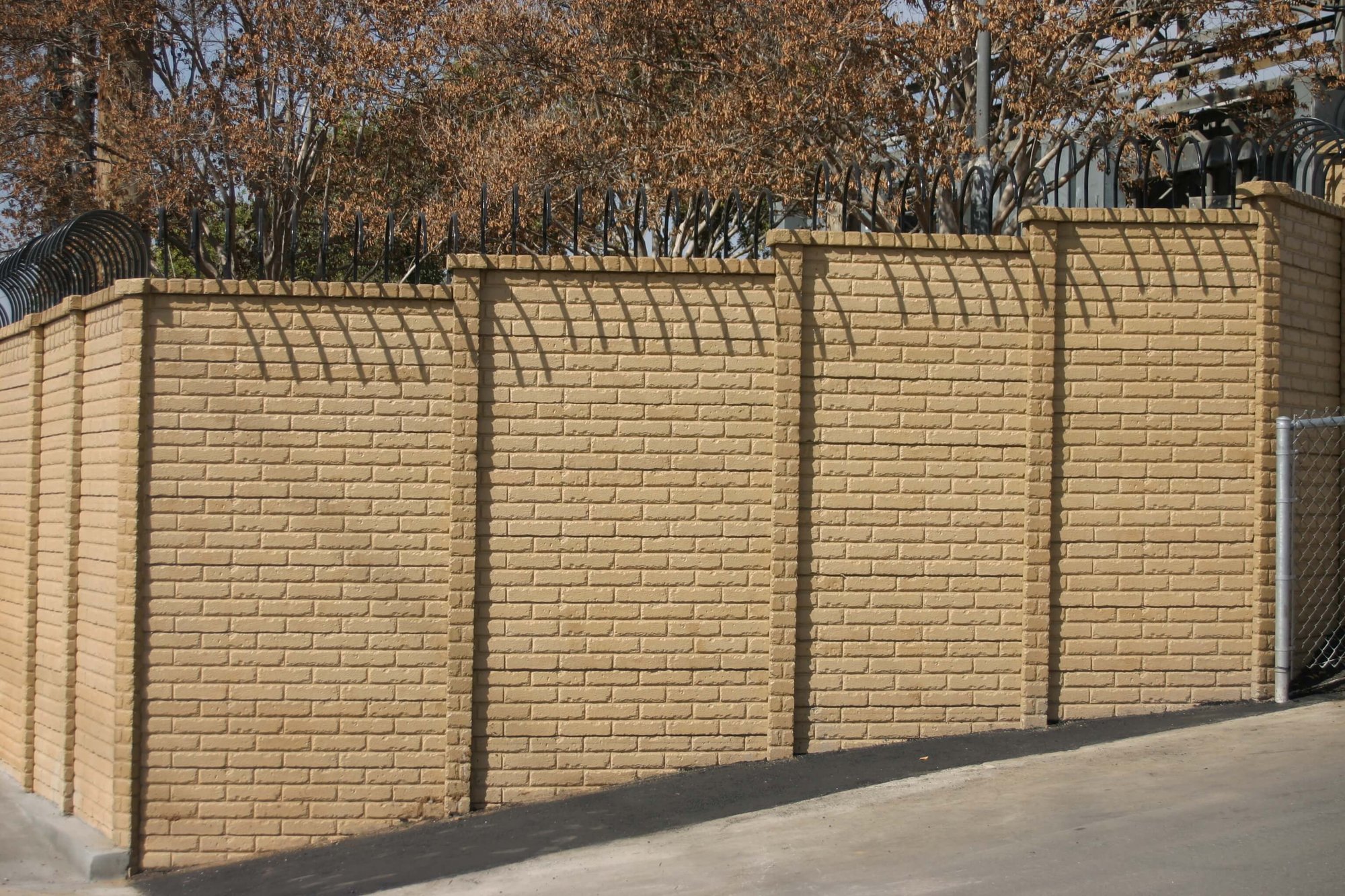 concrete security fence