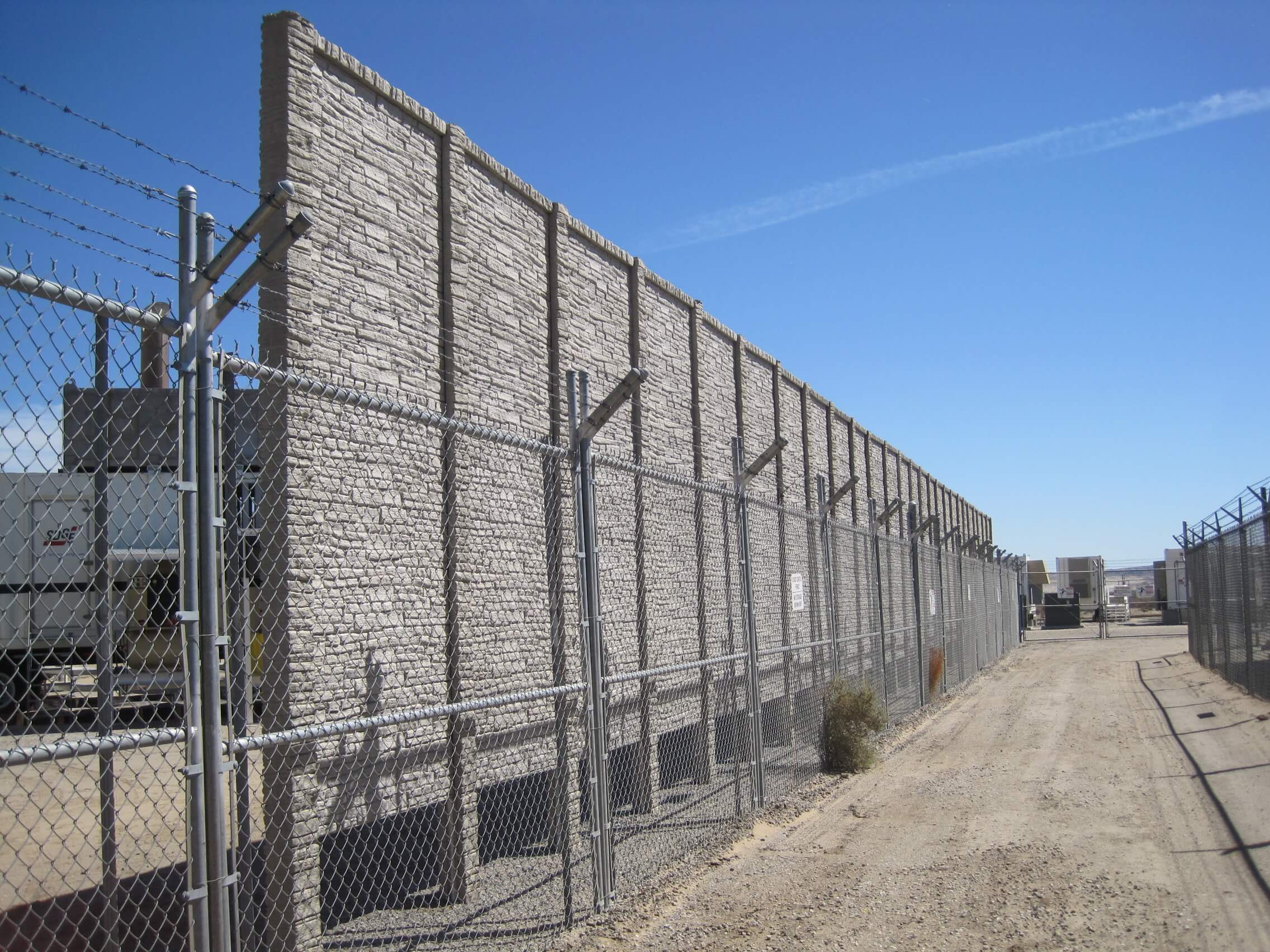 concrete fence utility enclosure