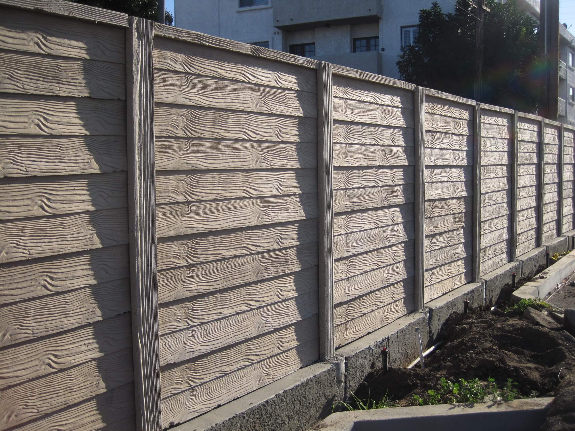 wooden precast fence